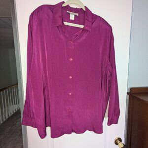 Susan Graver Liquid Knit woven blouse